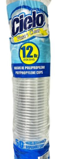 707F Vaso 12oz Plastico Cielo Pet 20/50